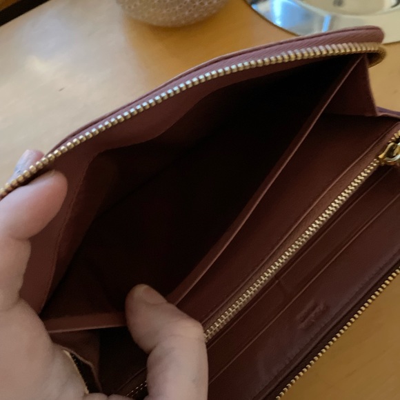 Prada Large Zip Wallet in pink Saffiano leather; EUC - Picture 12 of 16